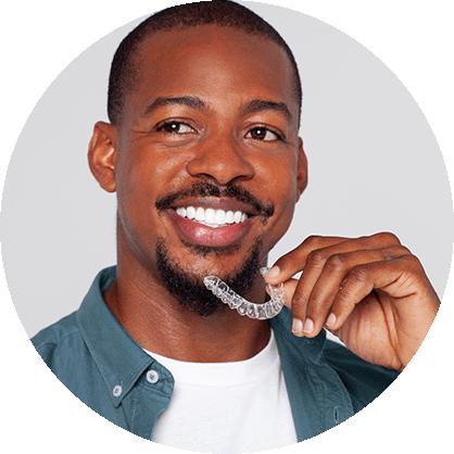 Man with Reveal Clear Aligners